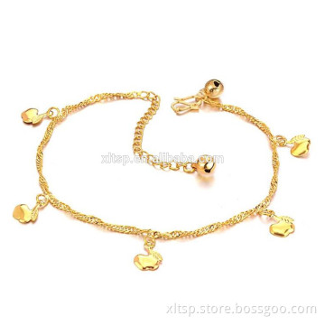 Dubai wholesales gold anklet apple shape chain anklet